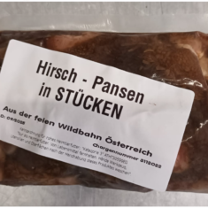 Hirsch - Pansen - geschnitten / 500g/ frei Wild